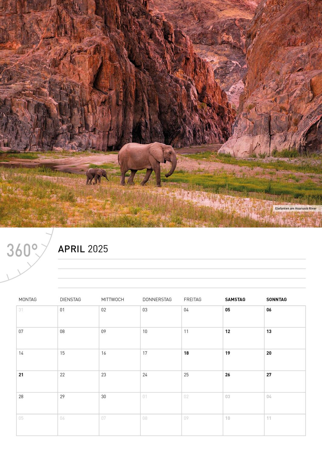 Bild: 9783968555799 | 360° Namibia Broschürenkalender 2025 | Christian Heeb | Kalender