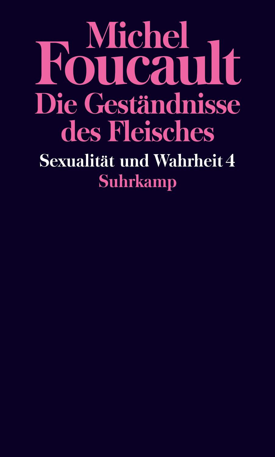 Cover: 9783518587331 | Sexualität und Wahrheit | Vierter Band: Die Geständnisse des Fleisches
