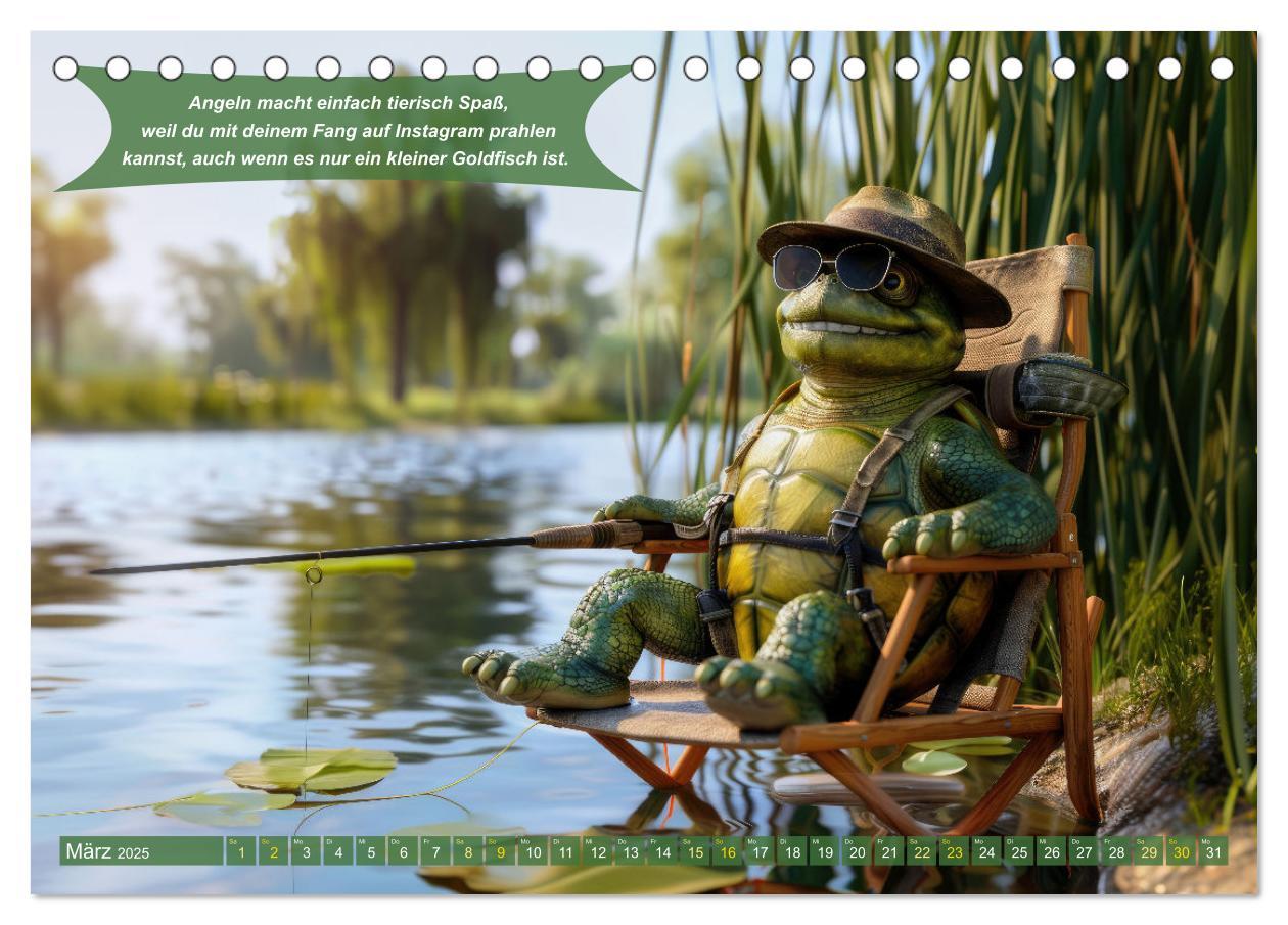 Bild: 9783457174968 | Der tierisch lustige Angler-Kalender (Tischkalender 2025 DIN A5...