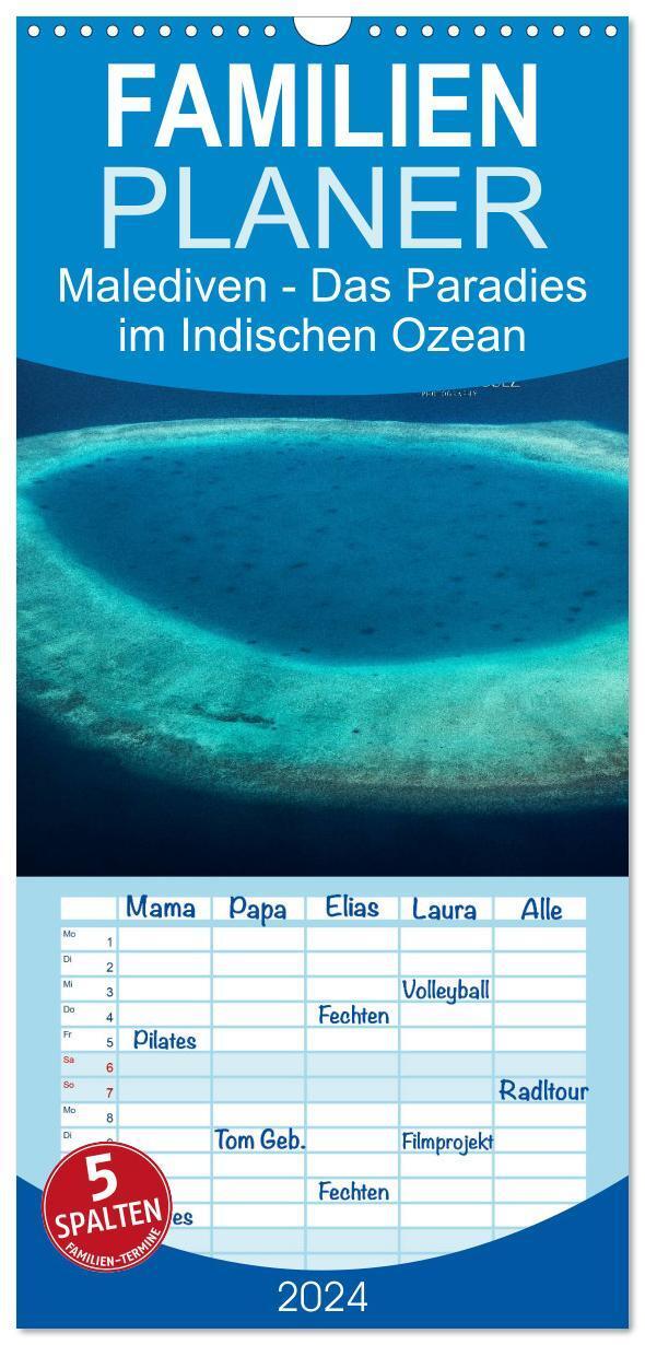 Cover: 9783383099847 | Familienplaner 2024 - Malediven ¿ Das Paradies im Indischen Ozean...
