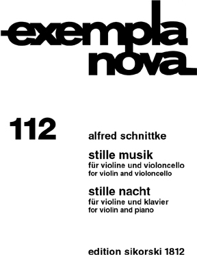 Cover: 9790003015941 | Stille Musik And Stille Nacht | Alfred Schnittke | Buch | 1989