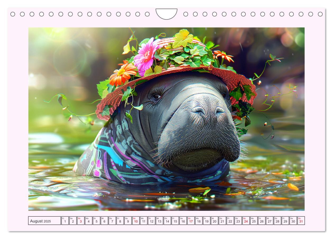 Bild: 9783435461776 | Modische Manatees. Charmante Seekühe mit Stil (Wandkalender 2025...