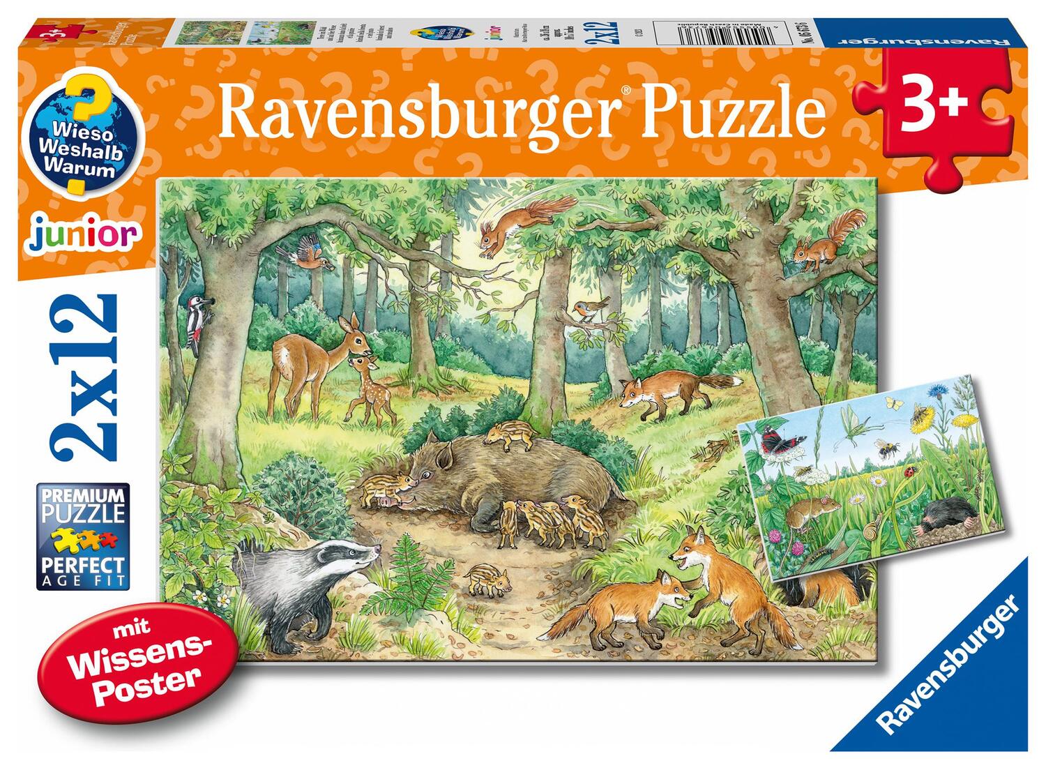 Cover: 4005556056736 | Ravensburger Kinderpuzzle - 05673 Tiere im Wald und auf der Wiese -...