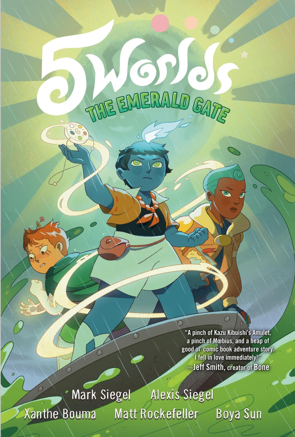 Cover: 9780593120606 | 5 Worlds Book 5: The Emerald Gate: (A Graphic Novel) | Siegel (u. a.)