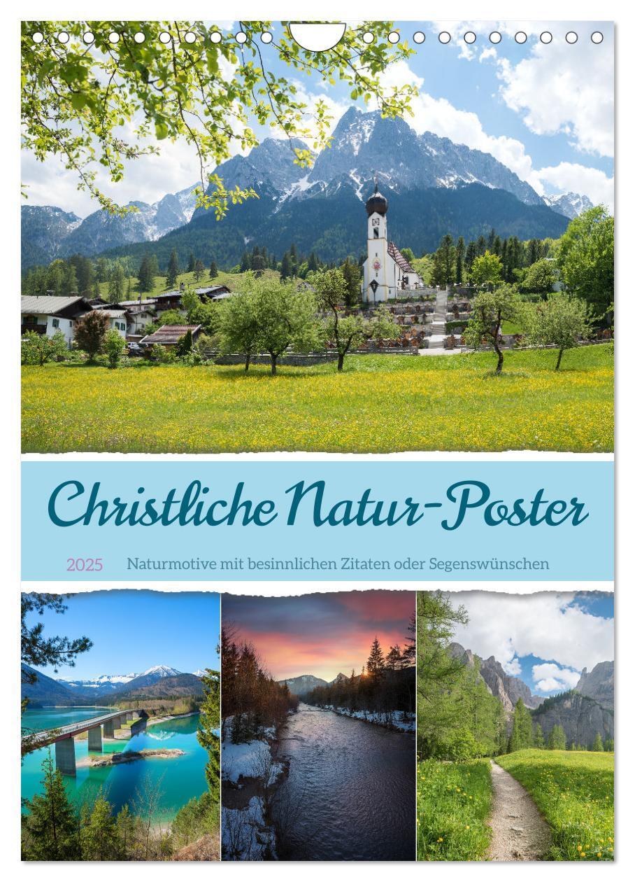 Cover: 9783383829840 | Christliche Natur-Poster (Wandkalender 2025 DIN A4 hoch), CALVENDO...