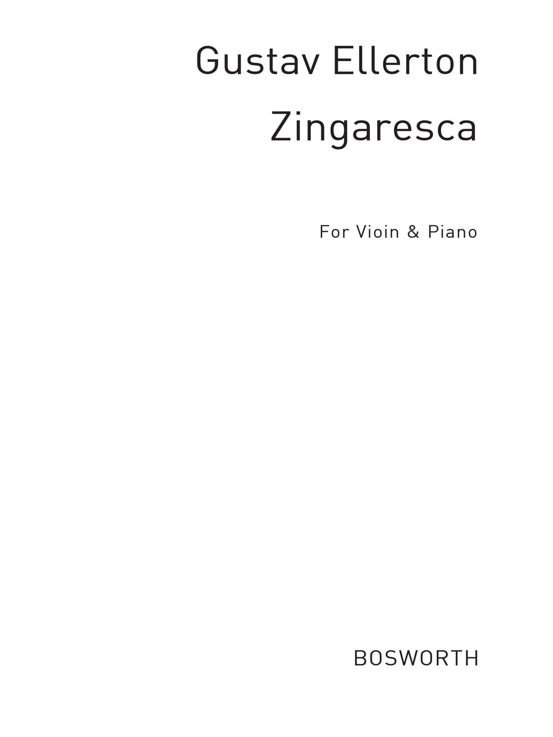 Cover: 5020679223345 | Gustav Ellerton: Zingaresca Op.15 No.2 | Gustav Ellerton | Buch