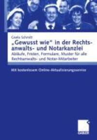 Cover: 9783409124997 | 'Gewusst wie' in der Rechtsanwalts- und Notarkanzlei | Gisela Schmitt