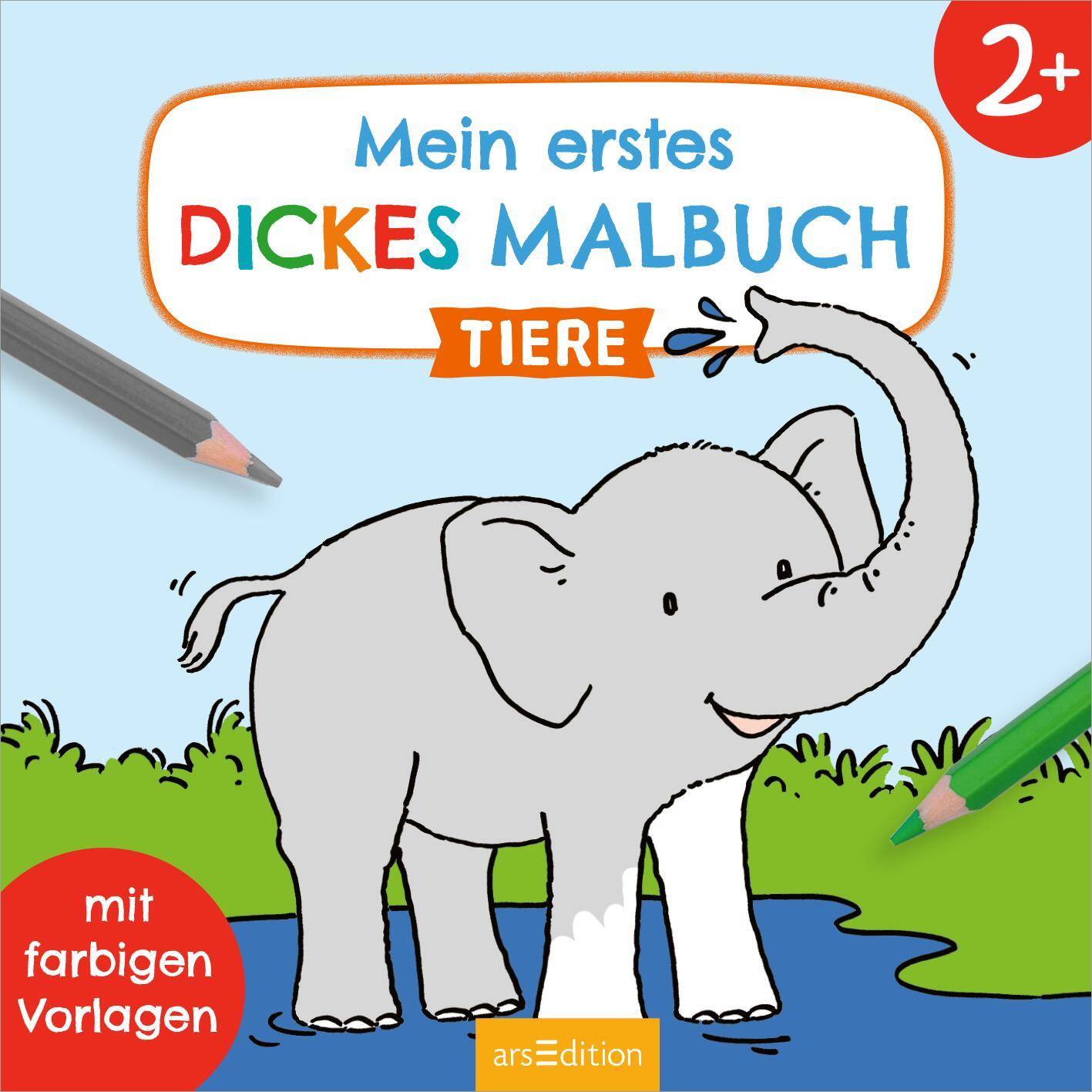 Bild: 9783845839592 | Mein erstes dickes Malbuch ab 2 - Tiere | Mit farbigen Vorlagen | Buch