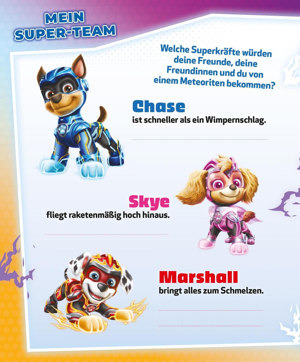 Bild: 9783845123806 | PAW Patrol Mitmachbuch: Der Mighty Kinofilm: Mein Freundebuch | Buch