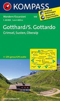 Cover: 9783850269650 | KOMPASS Wanderkarte 108 Gotthard/S. Gottardo - Grimsel - Susten -...