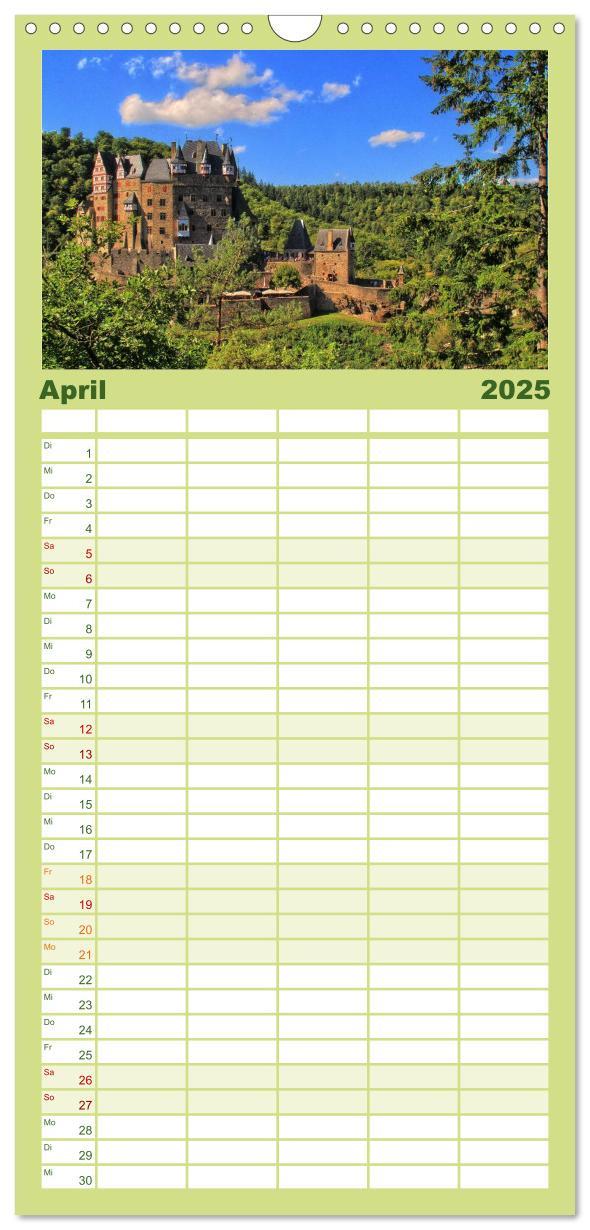 Bild: 9783457105580 | Familienplaner 2025 - Burgenland Eifel mit 5 Spalten (Wandkalender,...