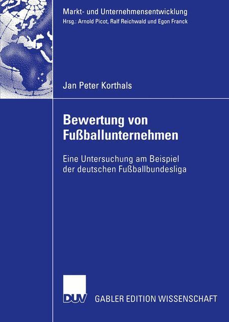 Cover: 9783835000353 | Bewertung von Fußballunternehmen | Jan Peter Korthals | Taschenbuch
