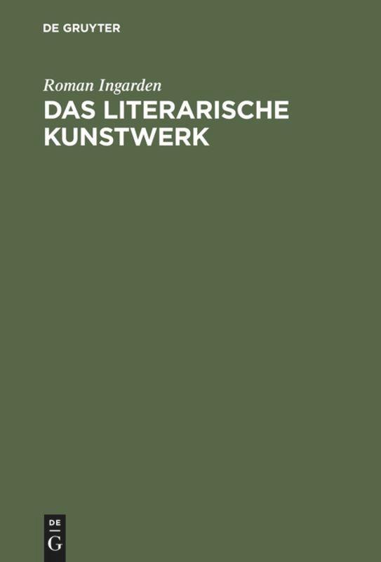 Cover: 9783484100374 | Das literarische Kunstwerk | Roman Ingarden | Buch | XXIII | Deutsch