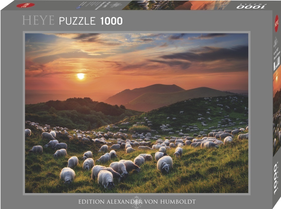 Cover: 4001689299774 | Sheep and Volcanoes Puzzle | 1000 Teile | Florent Courty | Spiel
