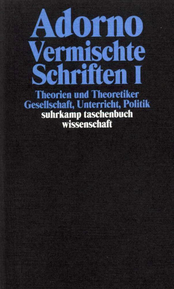 Cover: 9783518293201 | Gesammelte Schriften in 20 Bänden, 2 Teile | Theodor W. Adorno | Buch