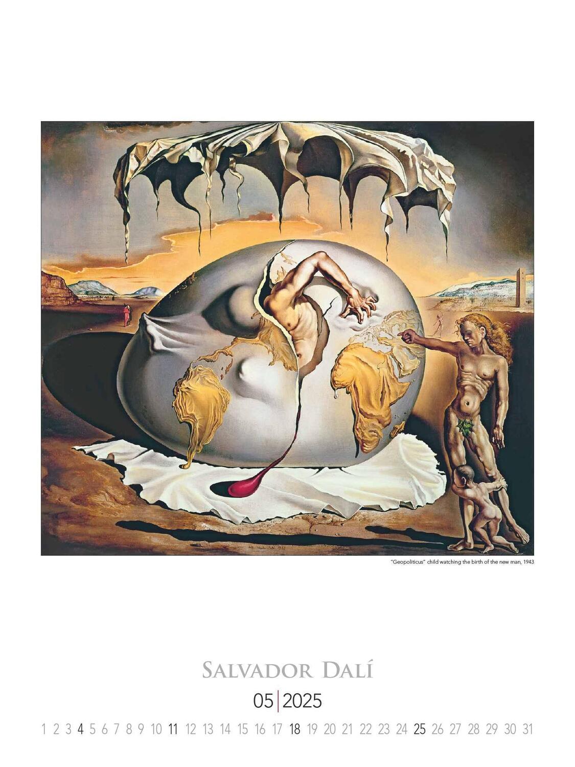 Bild: 4251732344054 | Salvador Dali 2025 - Bild-Kalender 42x56 cm - Kunst-Kalender -...