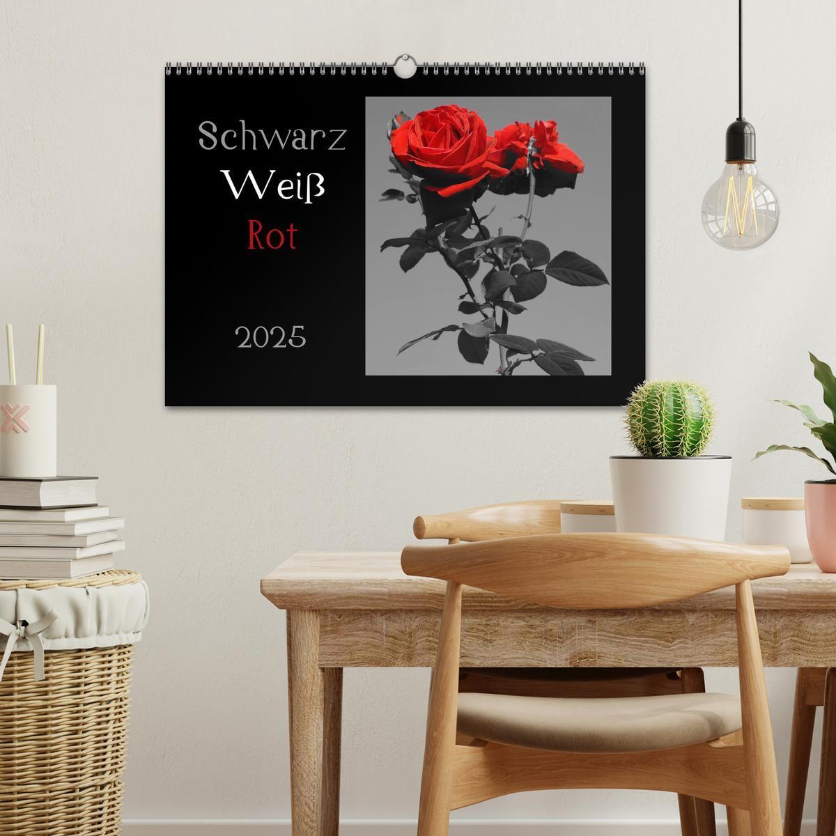 Bild: 9783435835843 | Schwarz-Weiß-Rot (Wandkalender 2025 DIN A3 quer), CALVENDO...