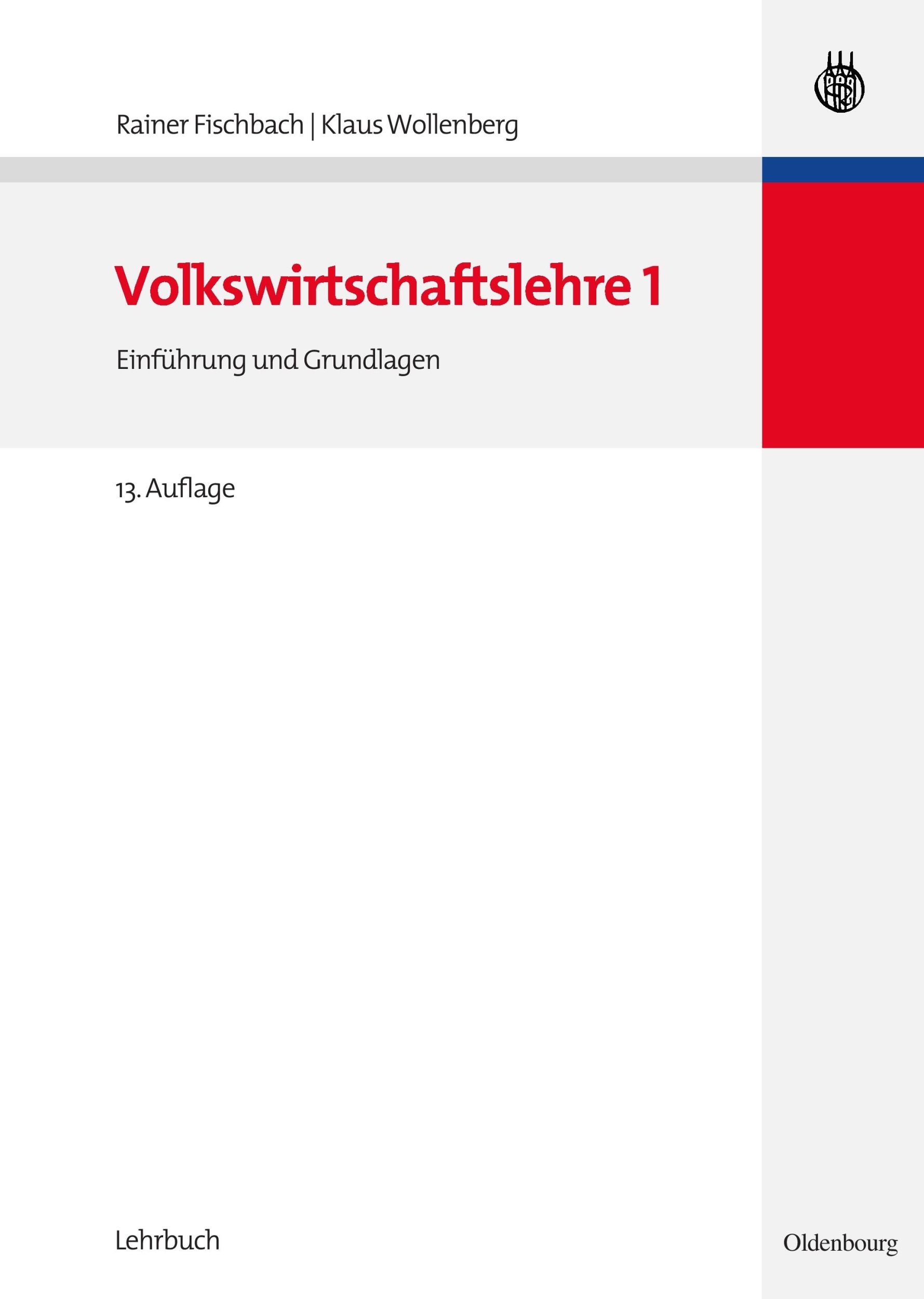 Cover: 9783486583076 | Volkswirtschaftslehre I | Einführung und Grundlagen | Buch | XIX