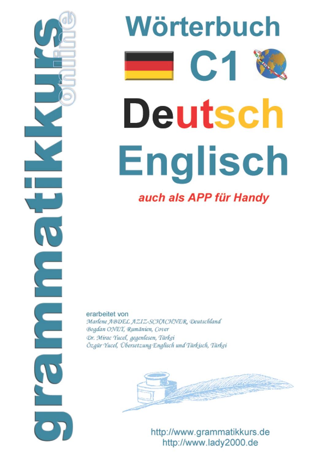 Cover: 9783744867757 | Wörterbuch C1 Deutsch - Englisch | Marlene Schachner | Taschenbuch