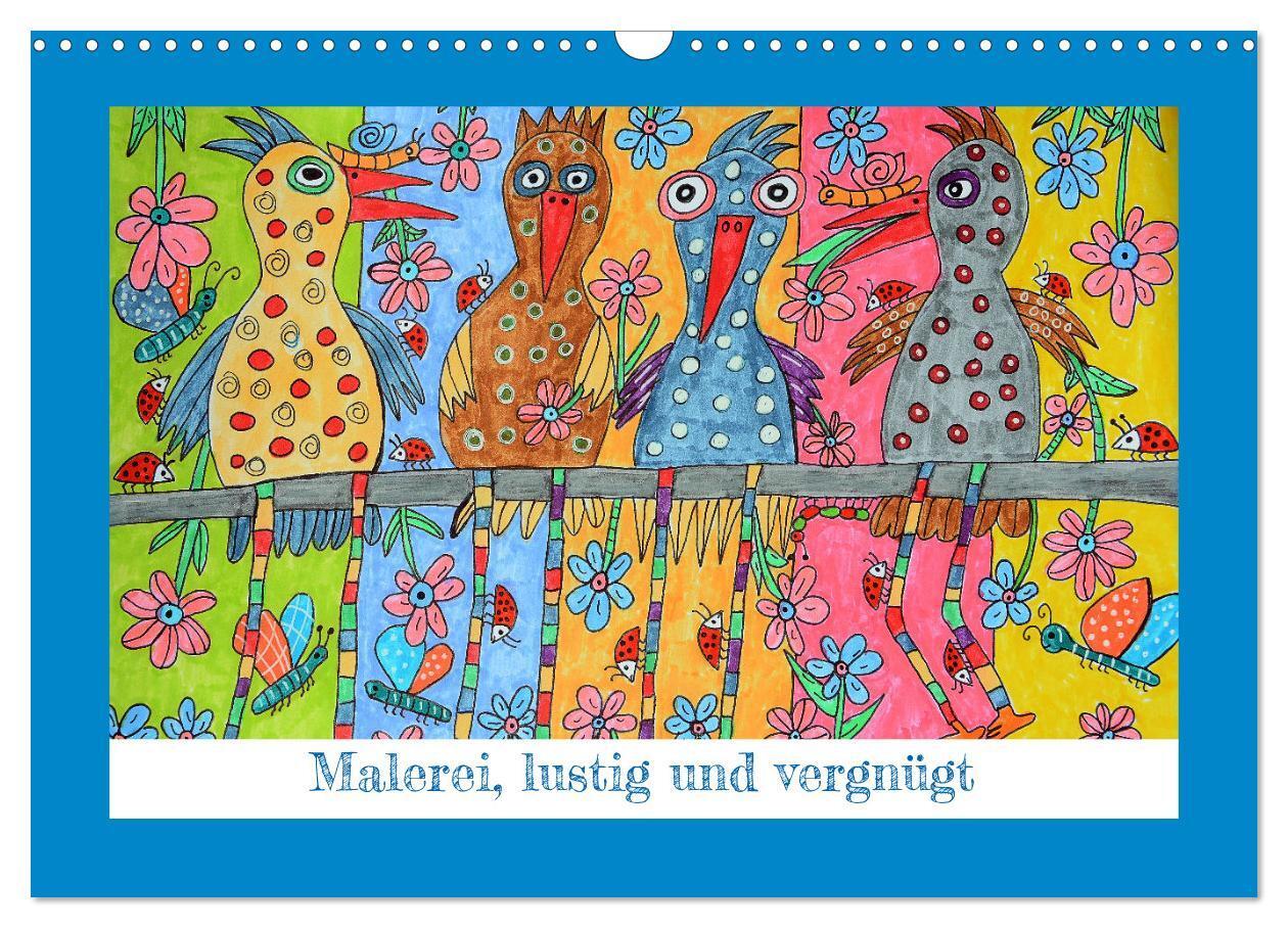 Cover: 9783675930056 | Malerei, lustig und vergnügt (Wandkalender 2024 DIN A3 quer),...