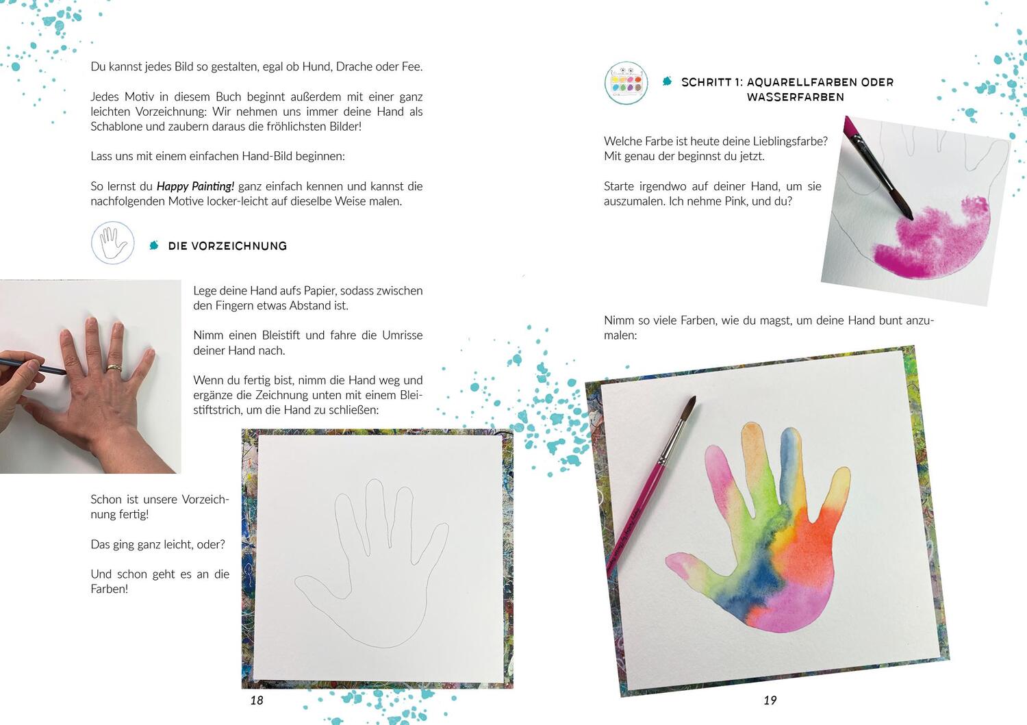 Bild: 9783747403730 | Happy Kids | Mit einfachen Handabdrücken zu fröhlichen Motiven | Buch