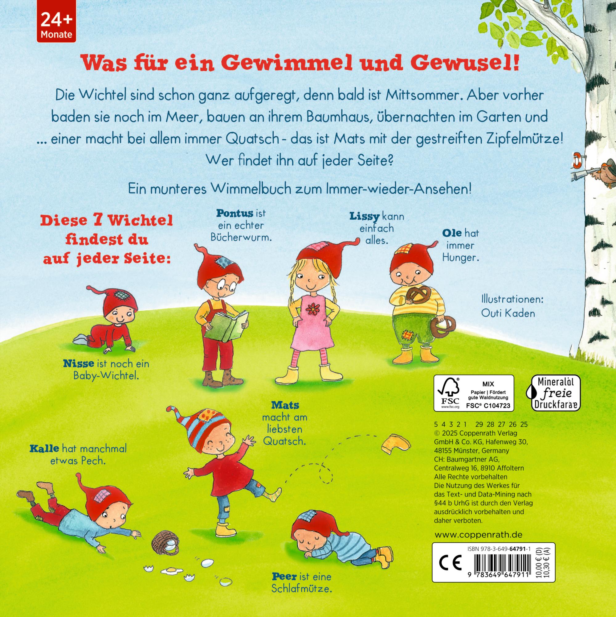 Rückseite: 9783649647911 | Mein Sommerwichtel-Wimmelbuch | Outi Kaden | Buch | 14 S. | Deutsch