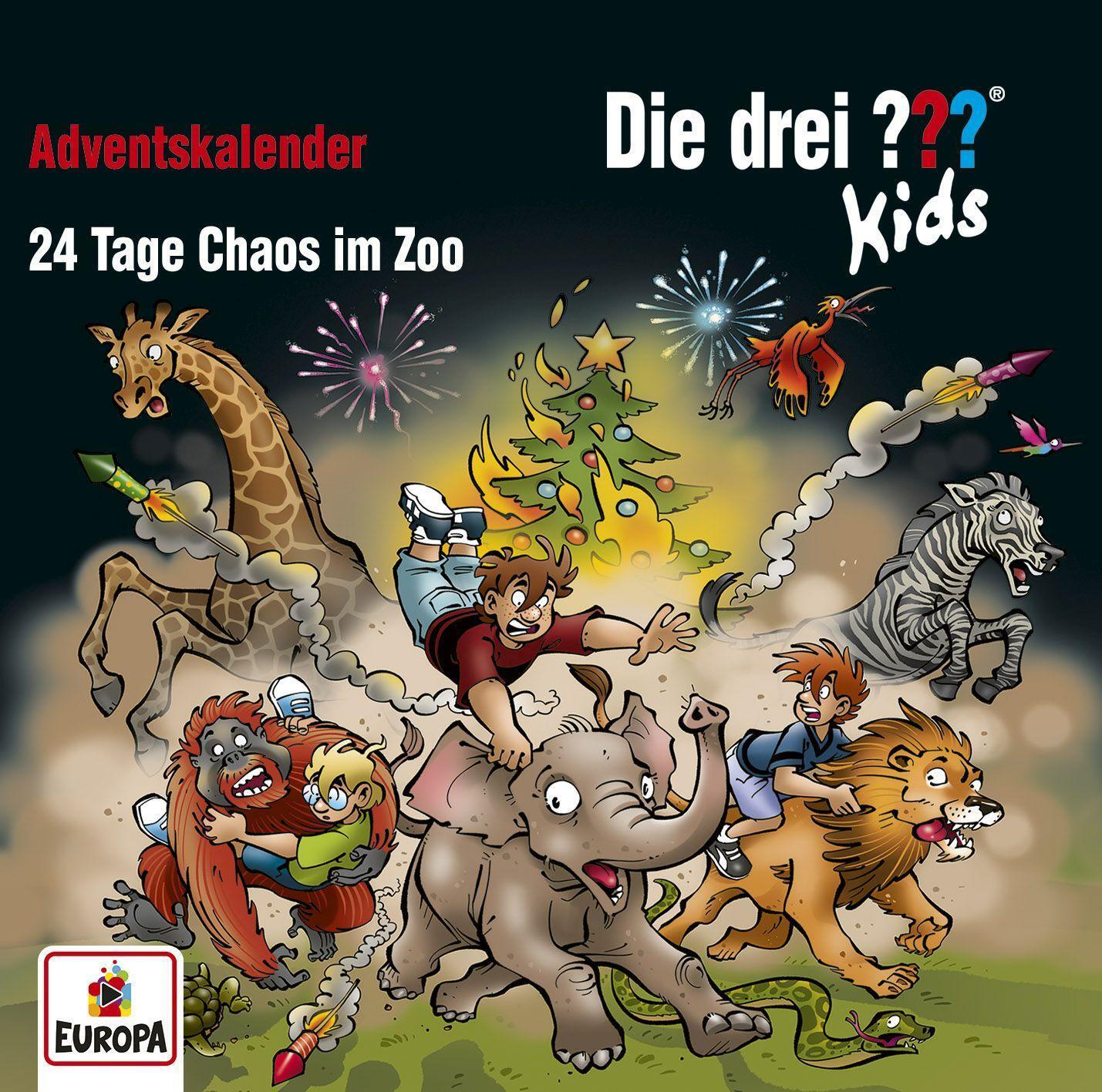 Cover: 9783803231192 | Die drei ??? Kids: Adventskalender - 24 Tage Chaos im Zoo | Ulf Blanck