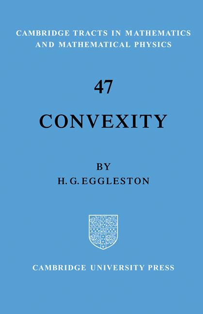 Cover: 9780521095365 | Convexity | Harold Gordon Eggleston (u. a.) | Taschenbuch | Englisch