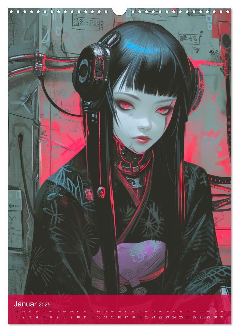 Bild: 9783383812842 | Manga-Comics. Cyberpunk Anime. Science Fiction Girls (Wandkalender...