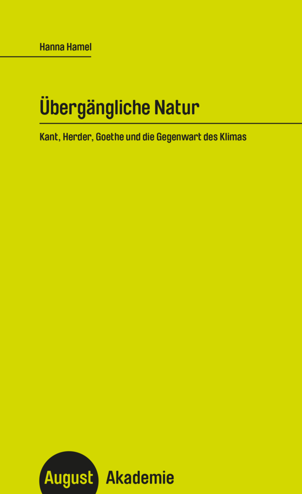 Cover: 9783941360808 | Übergängliche Natur | Hanna Hamel | Taschenbuch | 250 S. | Deutsch