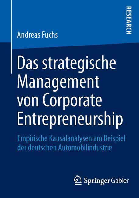 Cover: 9783658013578 | Das strategische Management von Corporate Entrepreneurship | Fuchs