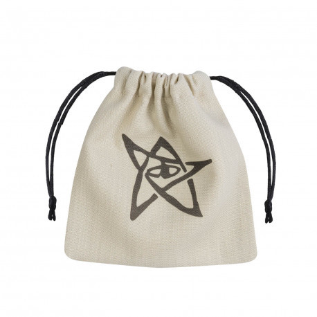 Cover: 5907699490479 | Call of Cthulhu Beige &amp; black Dice Bag | Cthulhu Dice Bag | QWOCTH01