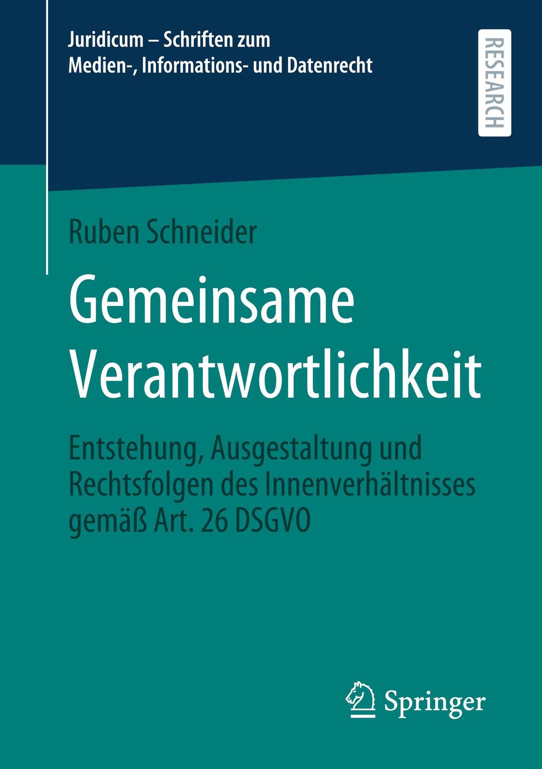 Cover: 9783658360115 | Gemeinsame Verantwortlichkeit | Ruben Schneider | Taschenbuch | 2021