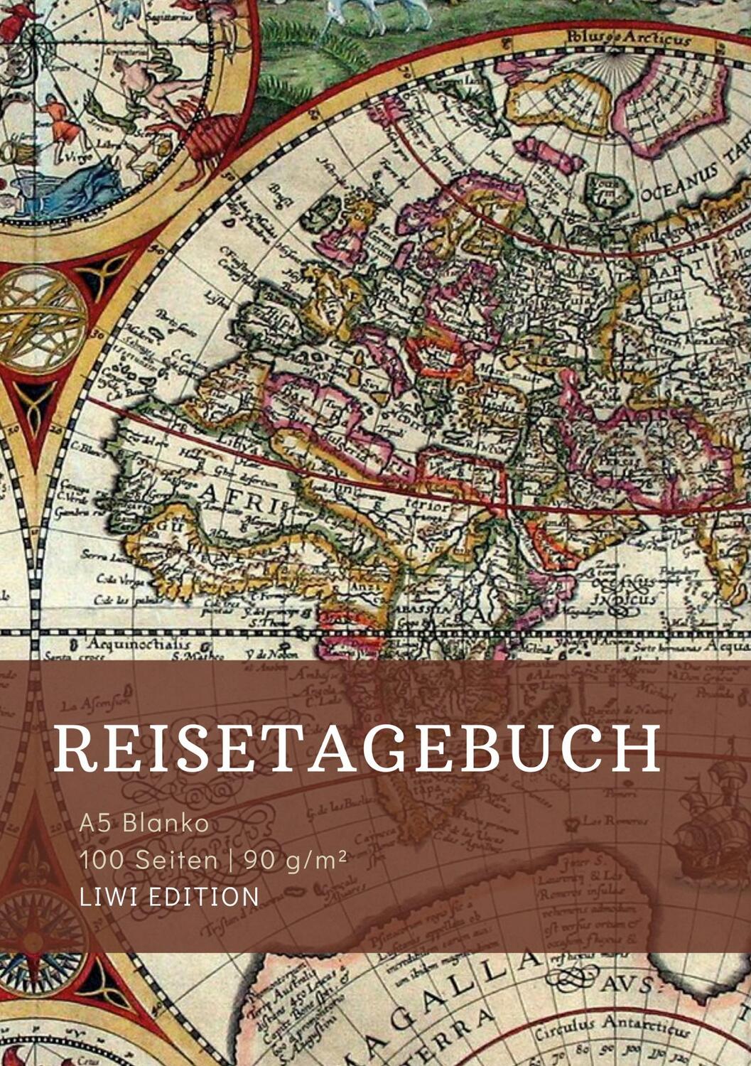 Cover: 9783965424661 | Reisetagebuch zum Selberschreiben - A5 blanko - 100 Seiten 90g/m² -...