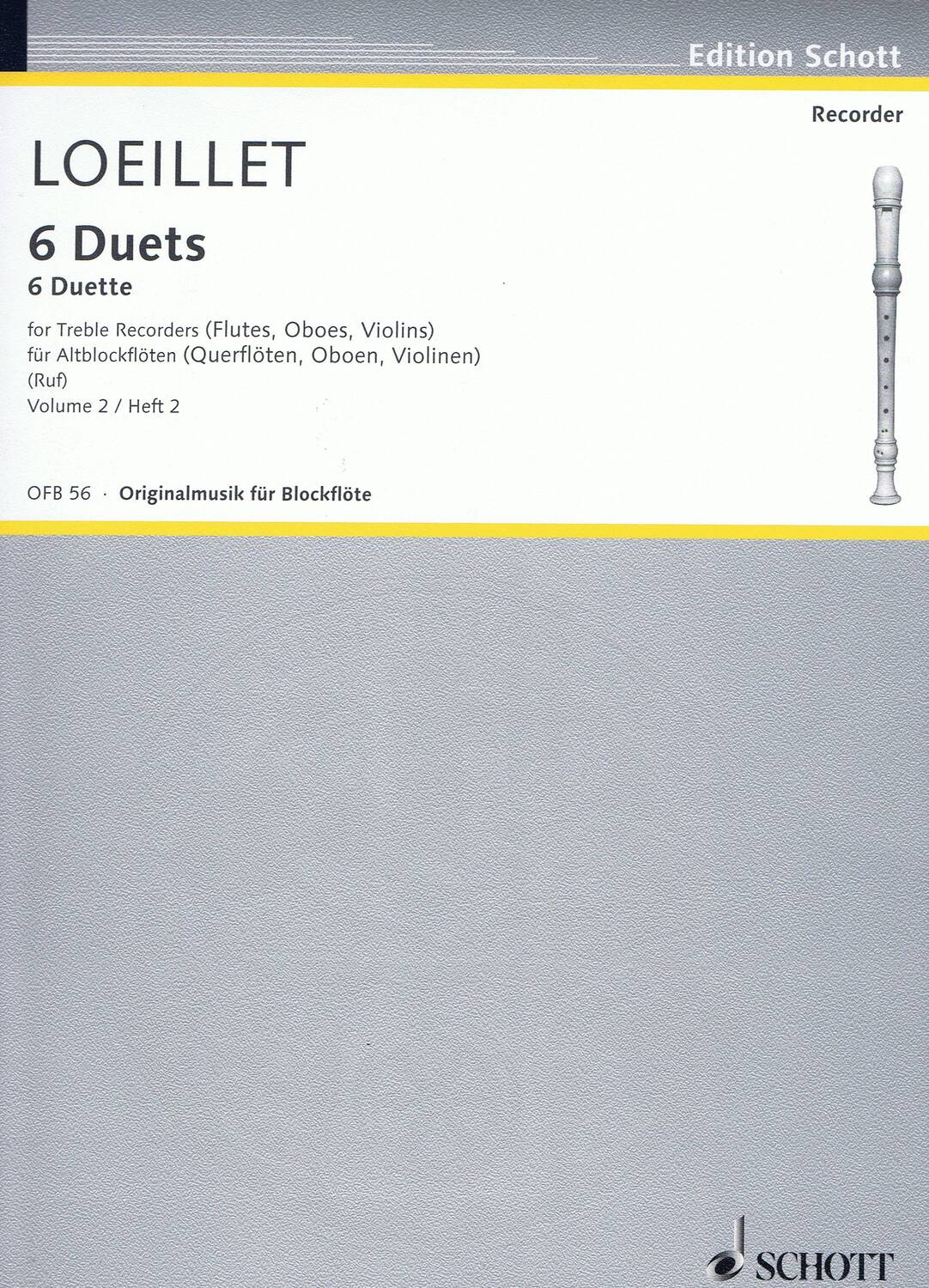 Cover: 9790001099448 | Duetten(6) 2 | Jean-Baptiste Loeillet | Buch | Schott Music