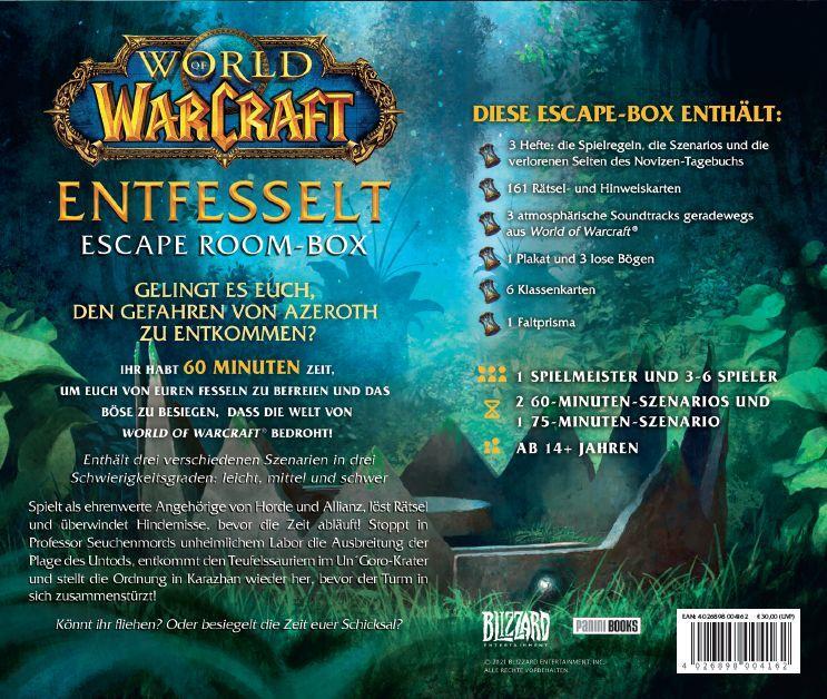 Rückseite: 4026898004162 | Escape Game: World of Warcraft: Entfesselt (Escape Room-Box) | Spiel