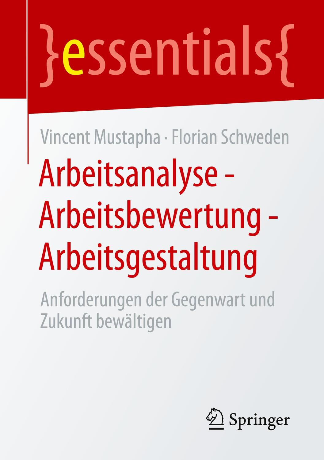 Cover: 9783658331283 | Arbeitsanalyse ¿ Arbeitsbewertung ¿ Arbeitsgestaltung | Taschenbuch