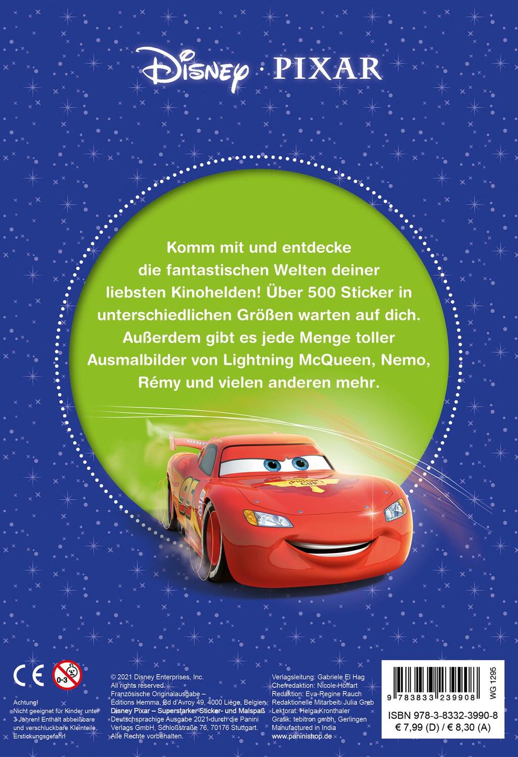 Rückseite: 9783833239908 | Disney PIXAR: Superstarker Sticker- und Malspaß | Panini | Taschenbuch