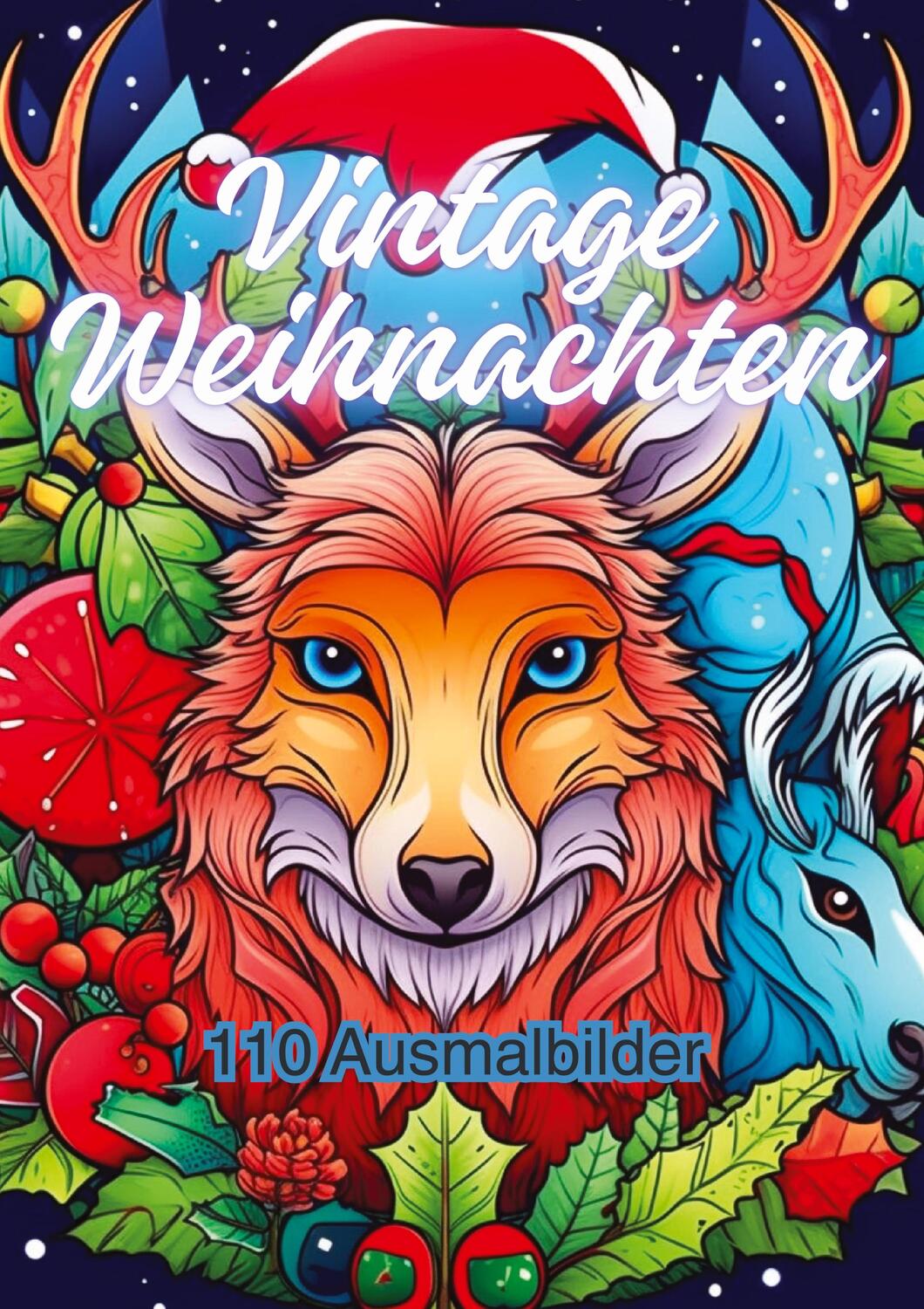 Cover: 9783384048486 | Vintage Weihnachten | 110 Ausmalbilder | Diana Kluge | Taschenbuch