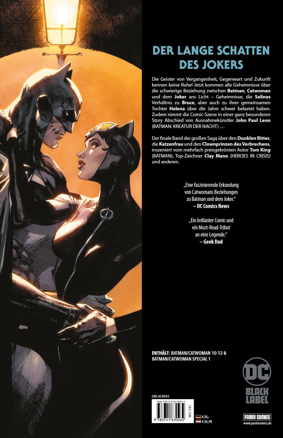 Rückseite: 9783741630262 | Batman/Catwoman | Bd. 4 (von 4) | Tom King (u. a.) | Buch | 124 S.