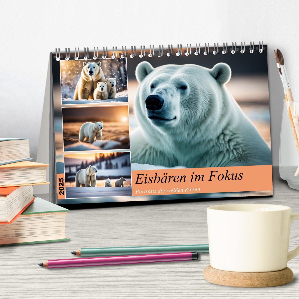 Bild: 9783383820052 | Eisbären im Fokus (Tischkalender 2025 DIN A5 quer), CALVENDO...