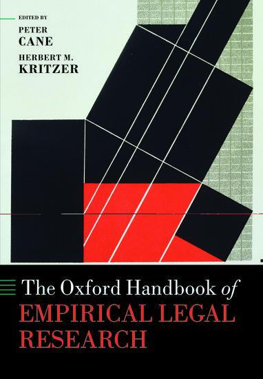 Cover: 9780199659944 | The Oxford Handbook of Empirical Legal Research | Peter Cane (u. a.)