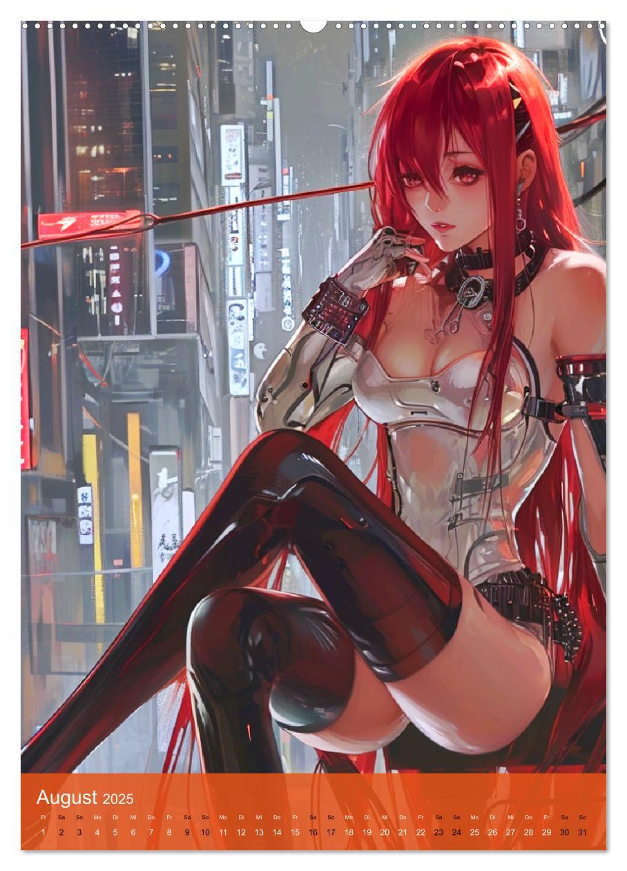 Bild: 9783383812880 | Manga-Comics. Cyberpunk Anime. Science Fiction Girls (Wandkalender...