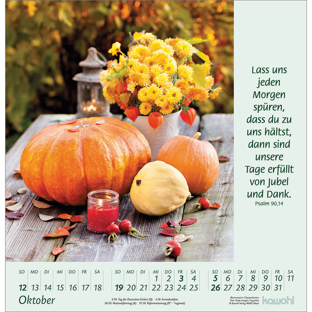 Bild: 9783754826058 | Blumengrüße 2025 | Kalender mit Bibelworten und Blumenbildern | 14 S.