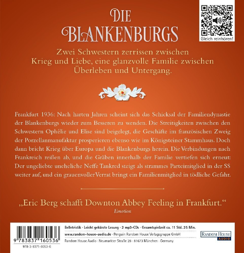 Bild: 9783837160536 | Das Schicksal der Blankenburgs, 2 Audio-CD, 2 MP3 | Eric Berg | CD