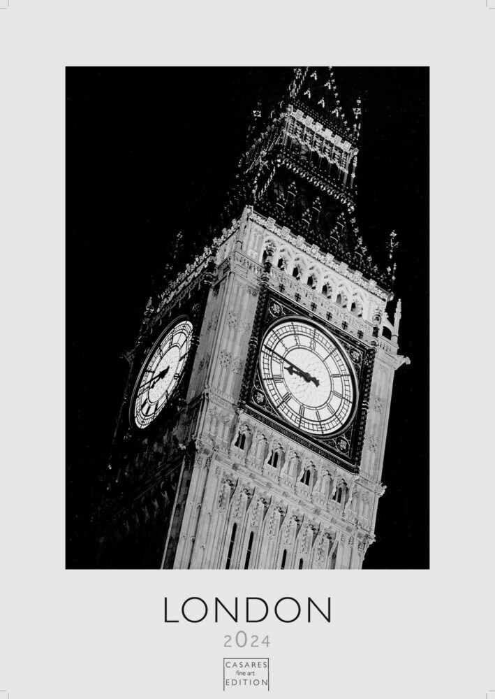 Cover: 9789918620432 | London schwarz-weiss 2024 S 29x21cm | Kalender | 14 S. | Deutsch