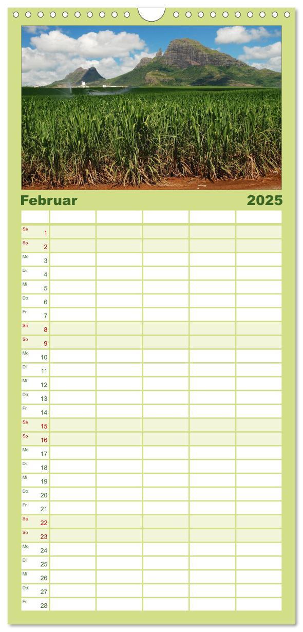 Bild: 9783457110300 | Familienplaner 2025 - Mauritius mit 5 Spalten (Wandkalender, 21 x...