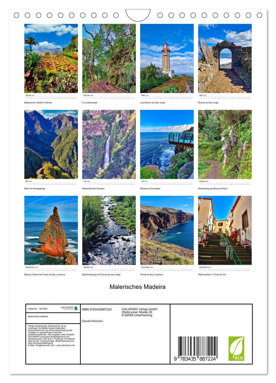 Bild: 9783435887224 | Malerisches Madeira (Wandkalender 2025 DIN A4 hoch), CALVENDO...