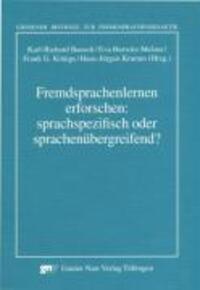 Cover: 9783823364245 | Fremdsprachenlernen erforschen: sprachspezifisch oder...