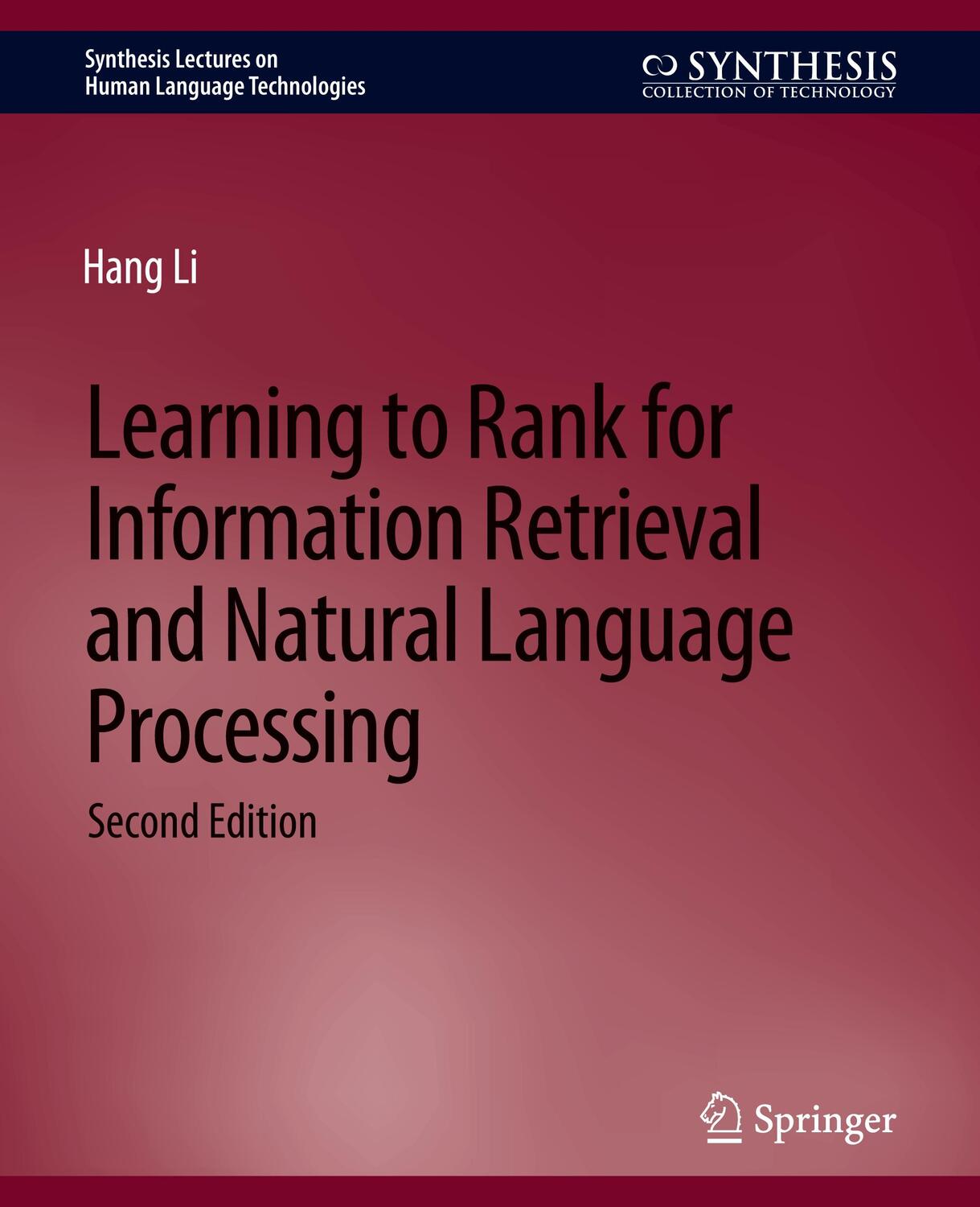 Cover: 9783031010279 | Learning to Rank for Information Retrieval and Natural Language...